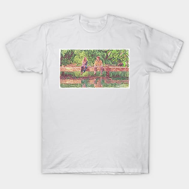 Picnic at the Bridge - Mosaic T-Shirt by Fenay-Designs